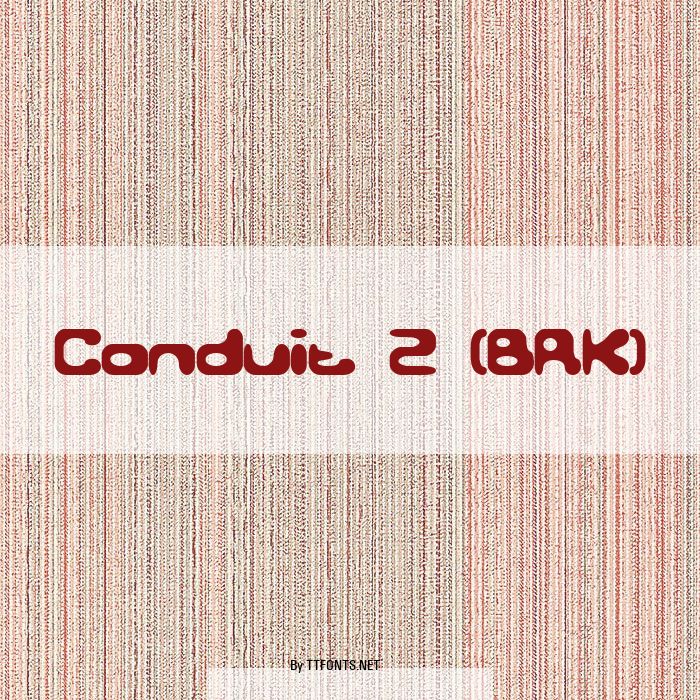 Conduit 2 (BRK) example